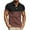 Brown, variant on WREESH Men's Color Block Henley Shirts Casual Fashion Business Short Sleeve Shirt with Athletic Color Block Design Pink
