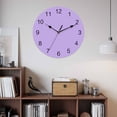 thumbnail image 2 of Wall Clock Lavender Purple Clocks PVC Silent Non-Ticking Battery Operated Decorative Simple Style Round Clock for Home Living Room Kitchen Bedroom Office School Wall Decor 10 Inch, 2 of 9
