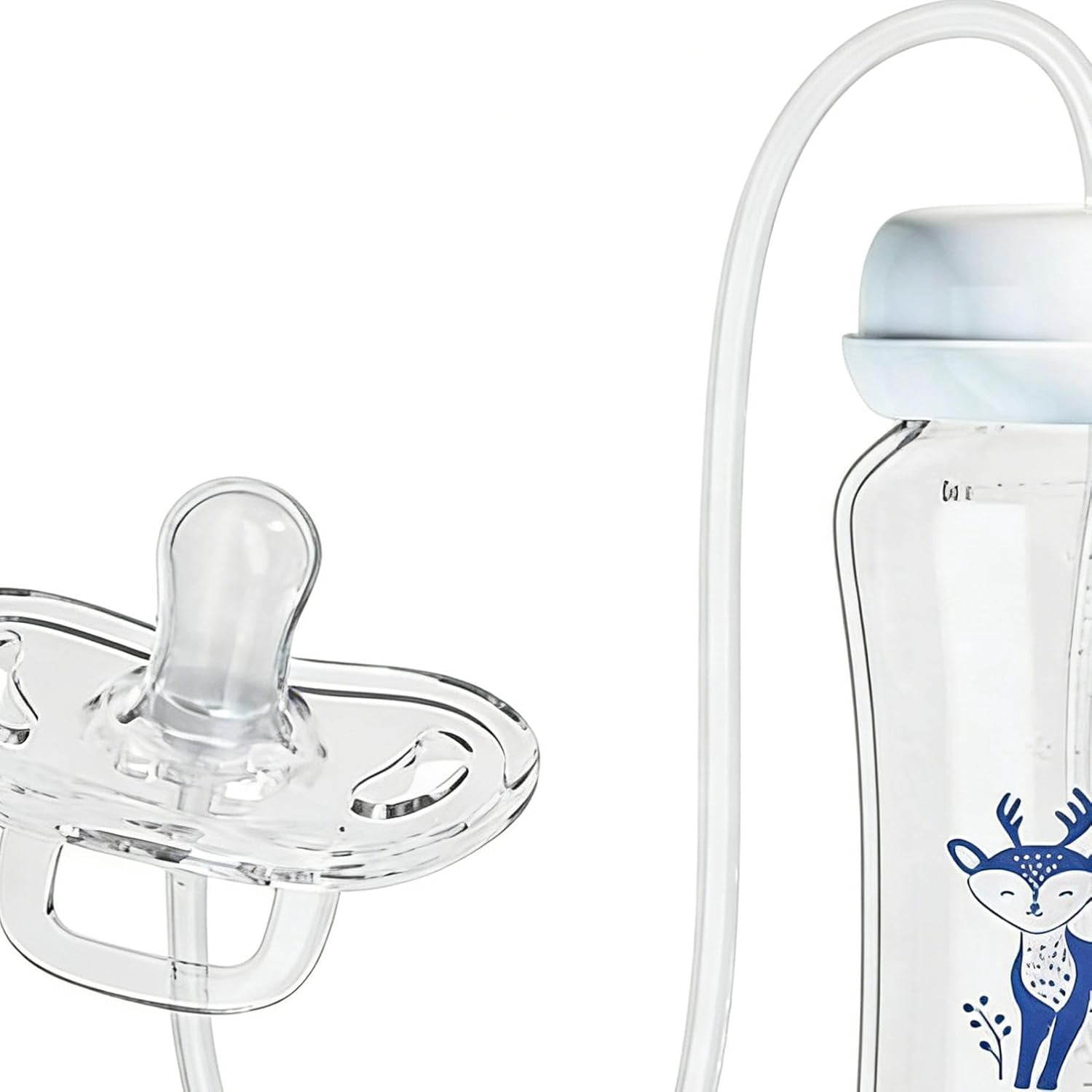 CSONGAZA Pacifier Bottle - Leakproof Silicone Anti-Colic, Breast Milk Bottles with Ergonomic Soft Nipple, Natural Flow Feeding Container, Nursing Supply for Boys Girls Nursery Daycare Travel