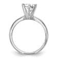 thumbnail image 2 of 14k White Gold Engagement Solitaire 3/16ct. Knife Edge 6-Prong Ring Band with CZ Cubic Zirconia Size 9, 2 of 8