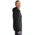thumbnail image 2 of Sport-Tek Men's Raglan Colorblock Hooded Jacket_Graphite Heather/ Black_2XL, 2 of 3