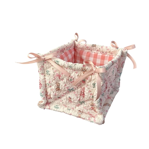 A Foldable Fabric Storage Cube Perfect For Desk Clutter Small Item Organizer Portable Bin With Sturdy Handles For Easy Carrying
