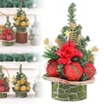 thumbnail image 2 of Gnwei Mini Christmas Tree Decorations, 9-Inch Small Table Top Portable Christmas Tree with Red Berries for Kid Gift Office Tabletop and Room Desktop Holiday Party Decorations, 2 of 9