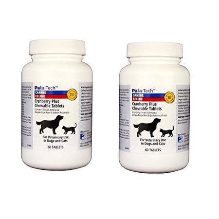 PALA TECH Cranberry Plus 60 Chewable Tablets for Dogs & Cats (Pack of 2)