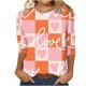 thumbnail image 2 of Fiudx Ofertas y Liquidaciones Blusa Holgada con Estampado de Pascua y Cuello Redondo Retro de Manga Tres Cuartos a La Moda para Mujer, 2 of 4