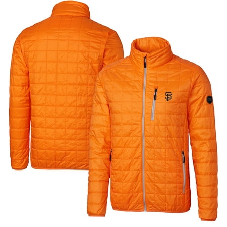 Men s Cutter & Buck Orange San Francisco Giants Rainier Eco Insulated Full-Zip Puffer Jacket