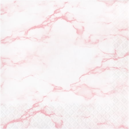 Creative Converting Pink Marble Napkins 48 Count