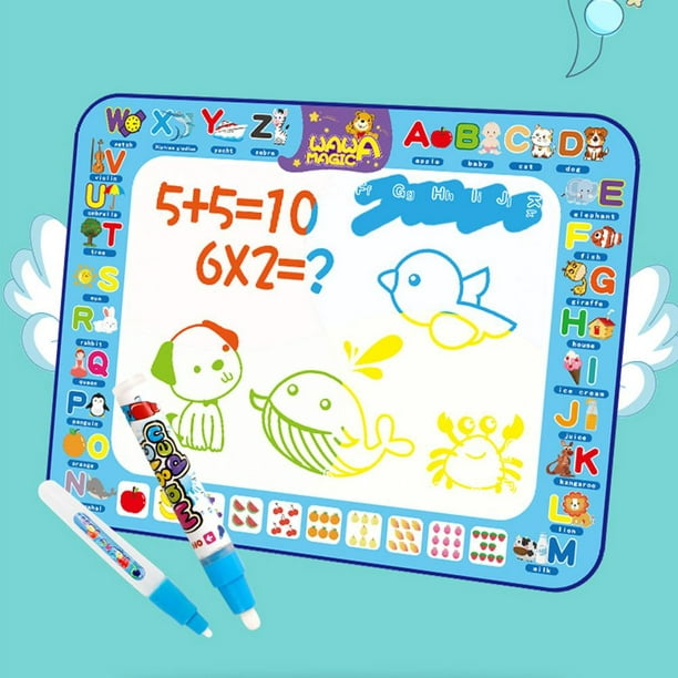 Tapis de peinture à l'eau FAGINEY, 2 types de stylos à dessin, tapis de  dessin, pour enfants peignant des enfants 