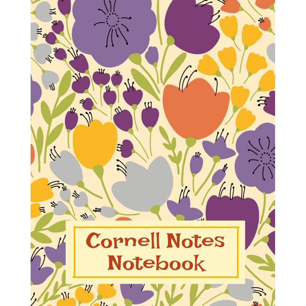 Cornell Notes Notebook Floral Print Decorative Cornell Note Taking