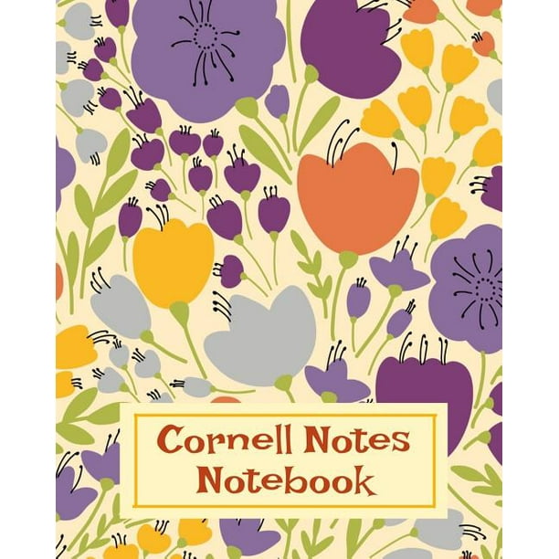 cornell notes notebook floral print decorative cornell