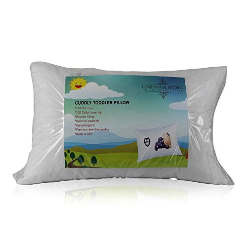 Toddler Pillow 13 X 18 Soft & Hypoallergenic Made in USA Better