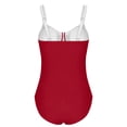 thumbnail image 7 of Stamzod Swimsuit for Women Tummy Control One Piece Bathing Suit Color Block Swim Suits 2026 Red XXL, 7 of 7