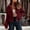 #382-Wine, variant on Women's Casual Long Sleeve Jacket, No Hood Cotton Coat, Lightweight Outerwear for Daily Wear