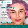thumbnail image 2 of 100PCs Disposable Pink Bouffant Caps by VASTMED | 100% Latex Free, Non-Woven, Non-Pleated | Hair Net for Food Services Salon Spa Catering and Dust-free, 2 of 7