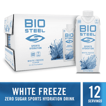 BioSteel Sports Drink, Great Tasting Hydration with 5 Essential Electrolytes, White Freeze Flavor, 16.7 Fluid Ounces, 12-Pack