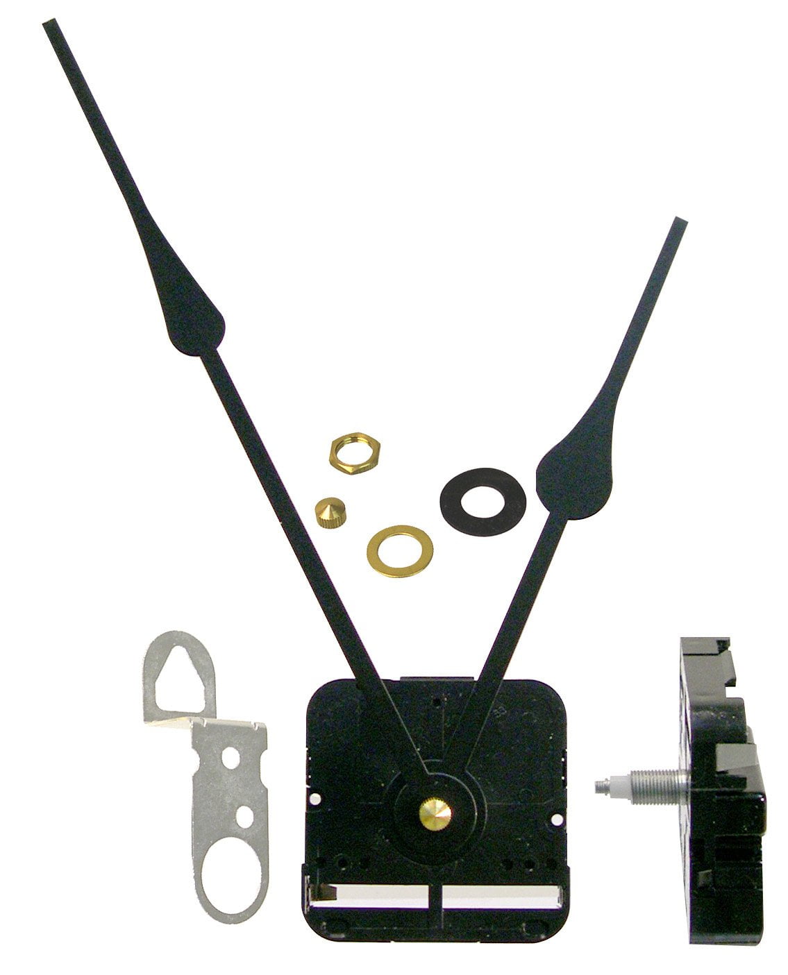 Quartz Clock movement kit 1/4" threaded quiet motor & 1 3/4" black hand #011 