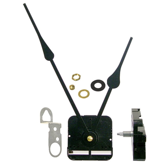 National Artcraft Clock Movement Kit with Long Hands and 11/16"L Shaft Fits Dials Up To 9/16" Thick (Pkg/1)