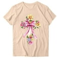 thumbnail image 1 of Blouse à Manches Courtes pour Femmes, T-Shirt Imprimé Amusant, Col Rond, Polyester Spandex Lightw8, Haut Printemps Été, Taille comme Noté, 1 of 5