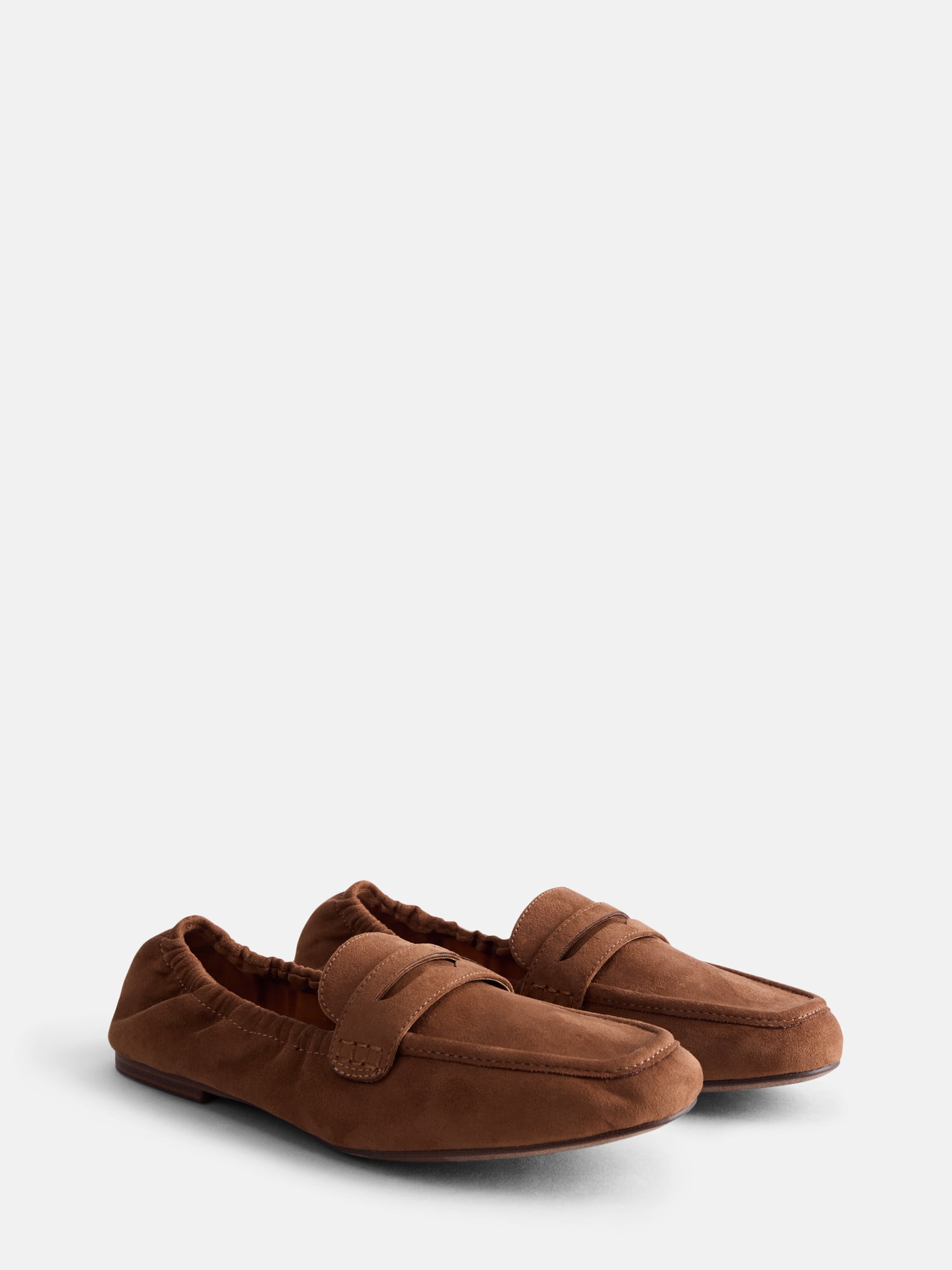 Scenario Women's Faux Leather Scrunch Loafers
