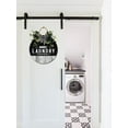 thumbnail image 2 of Laundry Rustic Wood Sign Plaque (11"x 11"), Wooden Wall Door Sign with Rope, Vintage Wooden Laundry Room Hanging Sign Decor for Laundry Room Wash House Farmhouse, 2 of 5