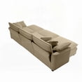 thumbnail image 3 of Modern Minimalist Fabric L-Shaped Sofa 220cm for Living Room with Removable Ottoman, 3 of 16