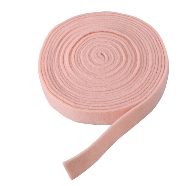Wool Felt Ribbon For DIY Crafts Patchwork Decoration Appliques And Decorative Patches Material Bowknot Christmas Tree Wreaths Ribbon 5 x 500CM (Light Pink)