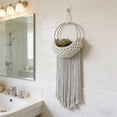 thumbnail image 5 of Macrame Wall Hanging Boho Decor Tassel Art, Minimalist Woven Wall Decor Elegant Fringe Design Easy Install Stylish Home Accent, Wall Decor for Bedroom Living Room Apartment Decoration-White, 5 of 6