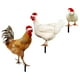 thumbnail image 5 of GOOHOCHY Juego de 3 estacas de gallo para jardín, decoración de gallina de jardín, letrero de pollo acrílico, gorro navideño, estaca de pollito, 5 of 7