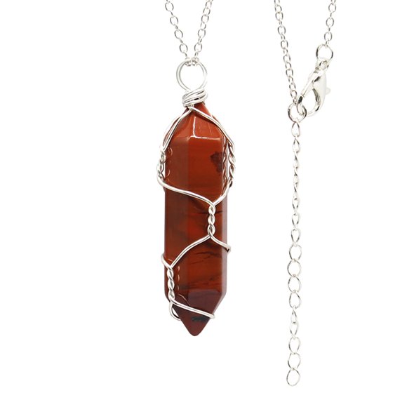 Dvkptbk A Necklace Chakra Crystal Pendant Hexagonal Pointed Natural Quartz for Necklace Jewelry