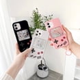 thumbnail image 3 of Quicksand Game Case para iPhone 11, iPhone 12 Cute Handheld Game Console Case, 3D Cute Kids Girls Boys Women Game Bling Glitter Funda de goma de silicona suave para iPhone 11 y 12 Series oso de fresa  Juguete, 3 of 6