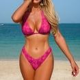 thumbnail image 6 of YIFUNIN Women's Sexy Printed Bikini Set Two Piece Swimsuit Colorful Floral Print Beachwear for Women Summer Vacation Tropical,Pink S, 6 of 6