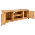 thumbnail image 2 of vidaXL TV Stand 43.3"x13.8"x17.3" Solid Oak Wood, 2 of 7