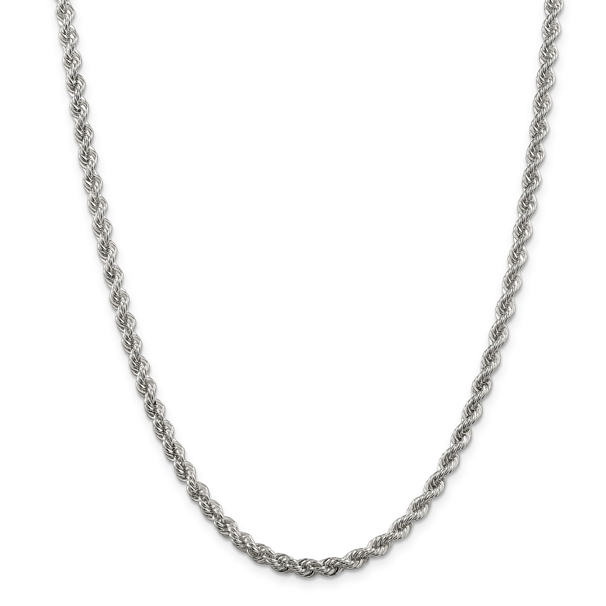 Sterling Silver 4 3mm Solid Rope Chain Weight 30 46 Grams Length 24 sterling-silver-4-3mm-solid-rope-chain-weight-30-46-grams-length-24