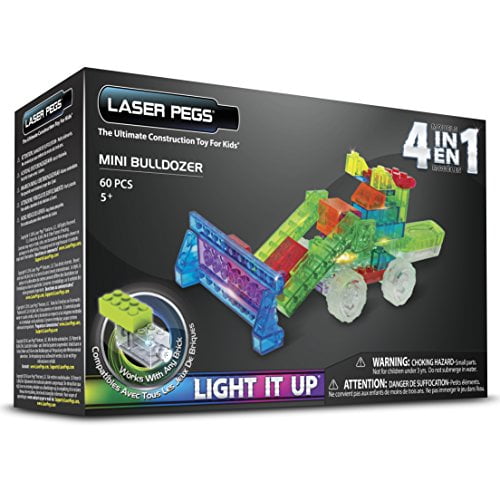Laser Pegs Mini Bulldozer Building Kit Walmart