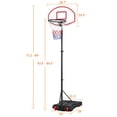 thumbnail image 3 of Yaheetech Système de Panier de Basketball Réglable en Hauteur 1.9-2.5M But de Basketball Portable Extérieur Enfants Jeunes avec Roues & Base Remplie d'Eau/sable, 3 of 11