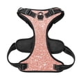 thumbnail image 5 of Lsque Rose Gold Glitter Dog Harness, No-Pull Pet Harness with 2 Leash Clips, Adjustable Soft Padded Dog Vest with Easy Control Handle for Large Dogs-Medium, 5 of 9