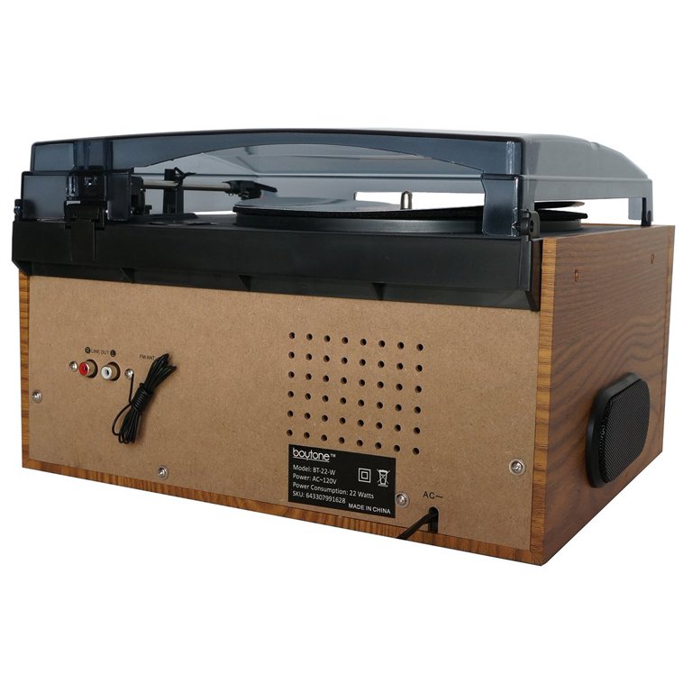 Boytone BT IN & OUT Classic Style Record Player Turntable with AM