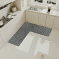 thumbnail image 7 of PONPRNGY Washable Corner Kitchen Mat, L Shape Rug for Island Table, Super Absorption Velvet Rugs for Floor, Skid Free Right/Left Corner Rug for Door, Bathroom, Living room, 7 of 7