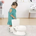 thumbnail image 3 of Dolu: Teaching Toddler Potty - White - Realistic Design Training Toilet For Toddlers, Adjustable Height, Washable Pot, Flush Sound Effects, Ages 18mo+, 3 of 9