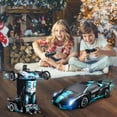 thumbnail image 3 of Remote Control Car, HDJ RC Cars One-Button Transforming, 360° Rotation Drifting, 1:18 Toy Gift for Kids,4-8 Years Old Boys/Girls(Blue), 3 of 9