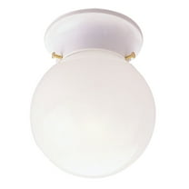 Canarm 6 In. White Incandescent Flush Mount Ceiling Light Fixture ICL911