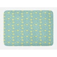 thumbnail image 1 of Night Bath Mat, Pattern of Theme Cartoon Moon and Stars Sleep Time Illustration, Plush Bathroom Decor Mat with Non Slip Backing, 29.5" X 17.5", Seafoam Pastel Yellow, by Ambesonne, 1 of 2