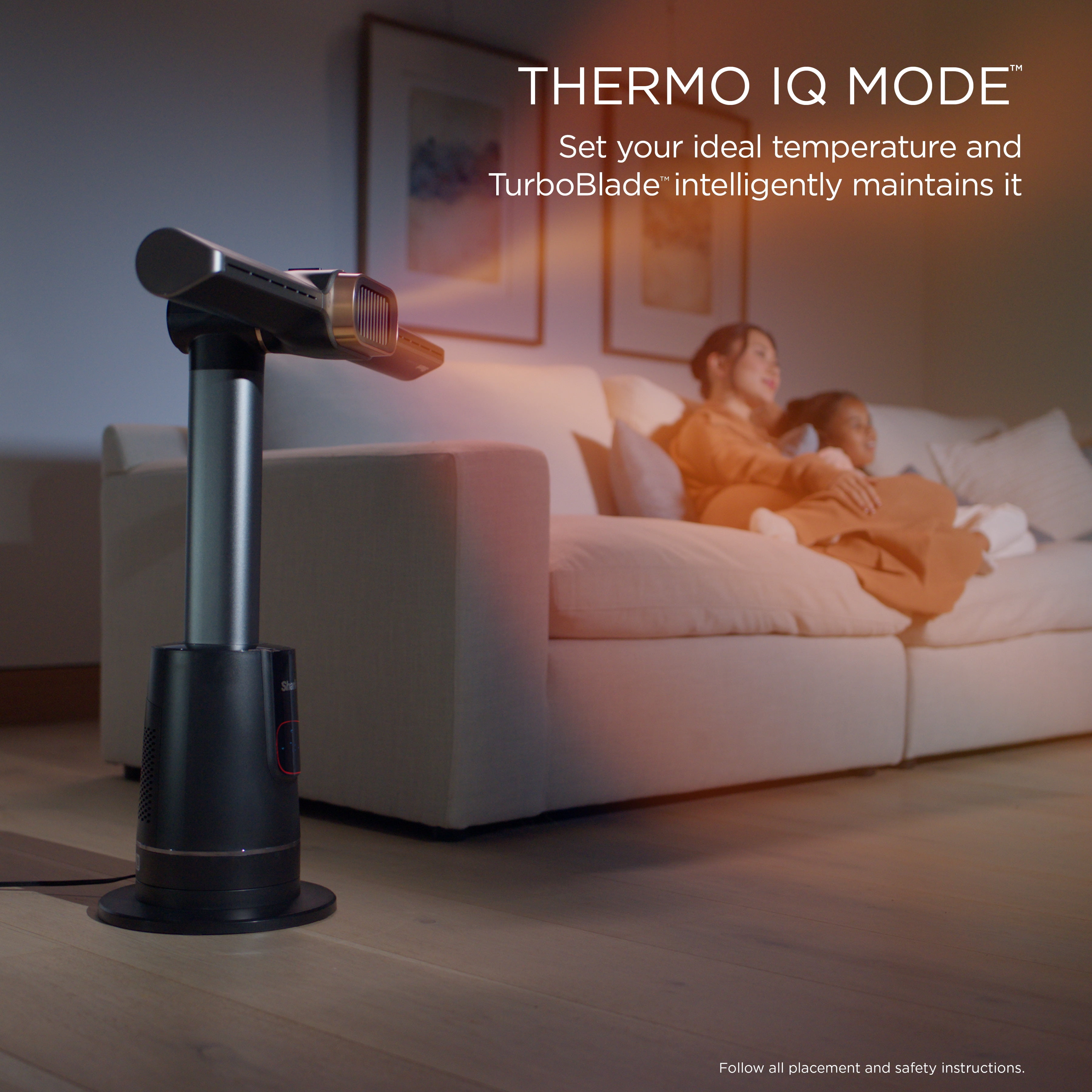 Shark TurboBlade Cool + Heat 2-in-1 Bladeless Tower Fan & Space Heater, 180° Oscillation, Customizable Year-Round Use, TH202 Charcoal