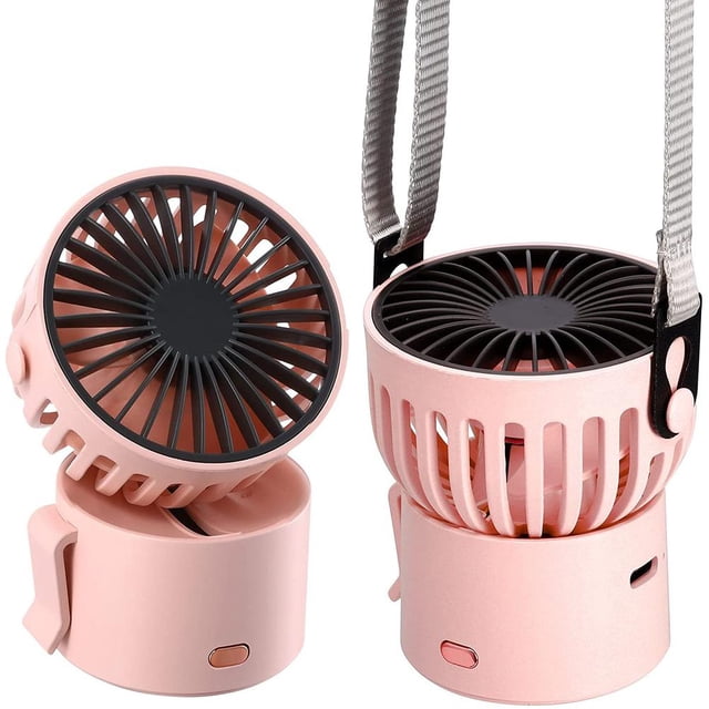 Ventilador De Refrigeración Con Carga Usb Portátil, Ventilador De Cuello Colgante Ajustable De 45 Grados, Ventilador De Mano De Viento De Tres Velocidades Con Cordón qarigey OD015569-03