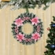 thumbnail image 4 of Ireezec Christmas Wreath with Bow Golden Balls Pinecones, Holiday Floral Door Hanging Decor for Indoor Outdoor Wall Window Decoration, Festive Seasonal Home Accent, 4 of 6
