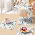 thumbnail image 5 of Eucalyptus Pot Holders for Kitchen Heatproof Potholder, 2 Pack Ombre Greenery Round Leaves Plant Hot Pads Multipurpose Oven Pads Cloth Potholders Trivet for Cooking and Baking, 5 of 8