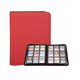thumbnail image 5 of Carpeta de carga lateral para tarjetas de juego con 9 bolsillos, álbum de tarjetas con cremallera, páginas de bolsillos fijos con 360 bolsillos, color rojo, 5 of 5