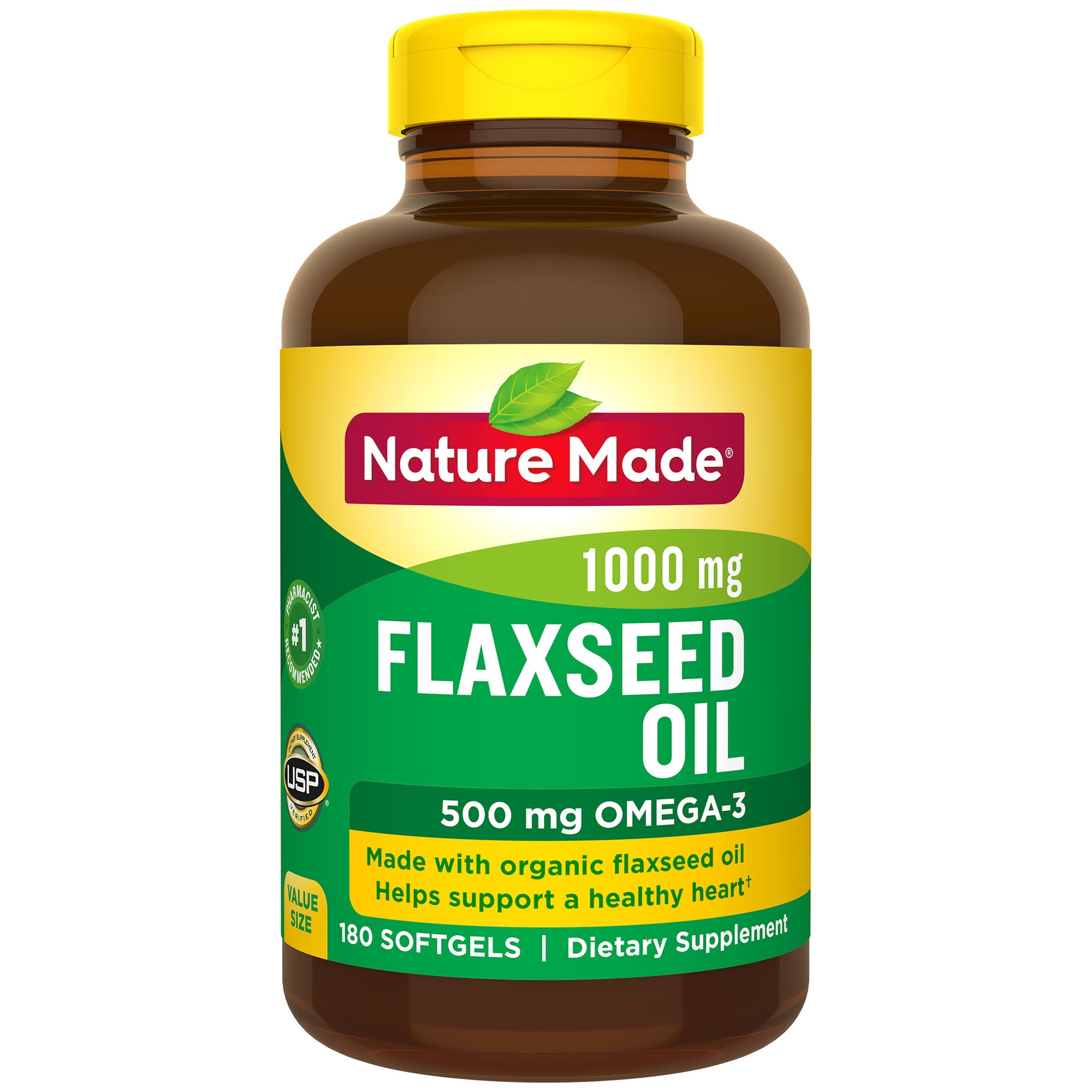 Nature Made Flaxseed Oil 1000 mg, 180 ct Softgels