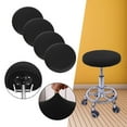 thumbnail image 3 of GROWTH TANK Rodeo 2 Pieces Bar Stool Cushion Round Waterproof Soft Polyester Elastic Durable black, 3 of 9