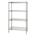 thumbnail image 1 of Stainless Steel 4 Shelf Wire Shelving Unit - 30 x 42 x 74 in., 1 of 1